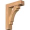Ekena Millwork Merced Block Smooth Bracket w/ Offset Brace, Western Red Cedar, 7 1/2"W x 28"D x 36"H BKT0806X28X36MRC05SWR - alternate 1